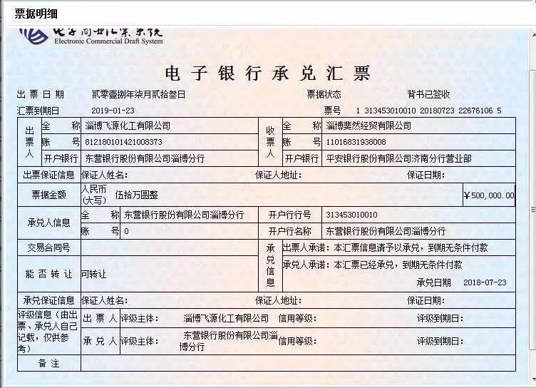 背飞票据
